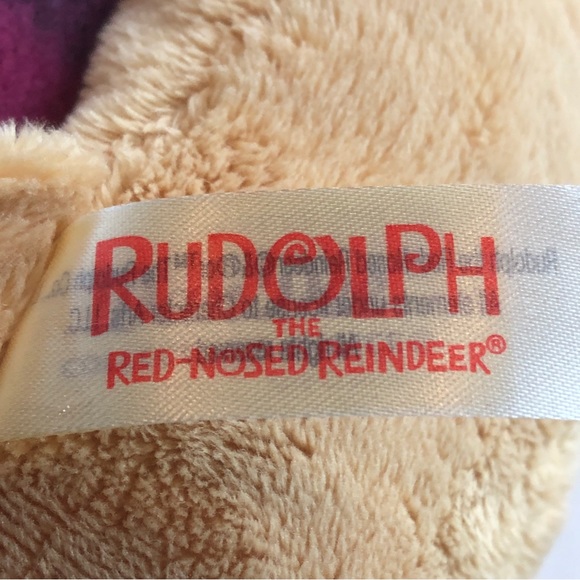 Dan Dee Toy Plush Rudolph Red Nosed Reindeer Clarice Fleece Throw Pink Checked - Picture 7 of 13